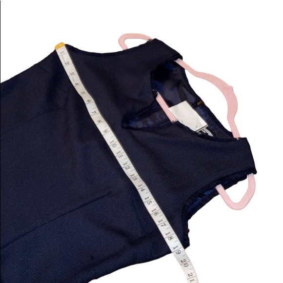 NWOT Karl Lagerfeld Paris Navy Textured Dress - Picture 10 of 12